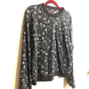 Love Moschino safety pin sweatshirt all-over print